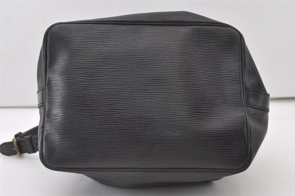 Authentic Louis Vuitton Epi Petit Noe Shoulder Drawstring Bag M59012 Black 0287J