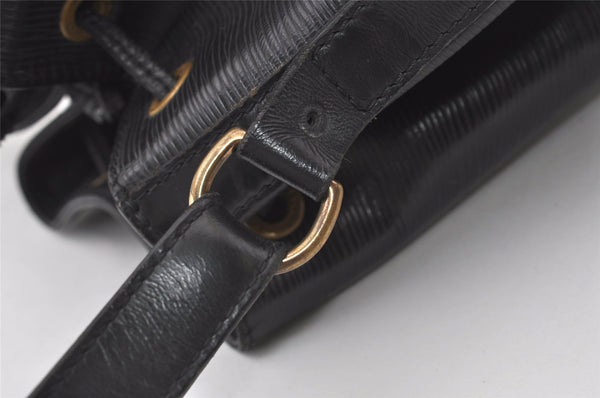 Authentic Louis Vuitton Epi Petit Noe Shoulder Drawstring Bag M59012 Black 0287J