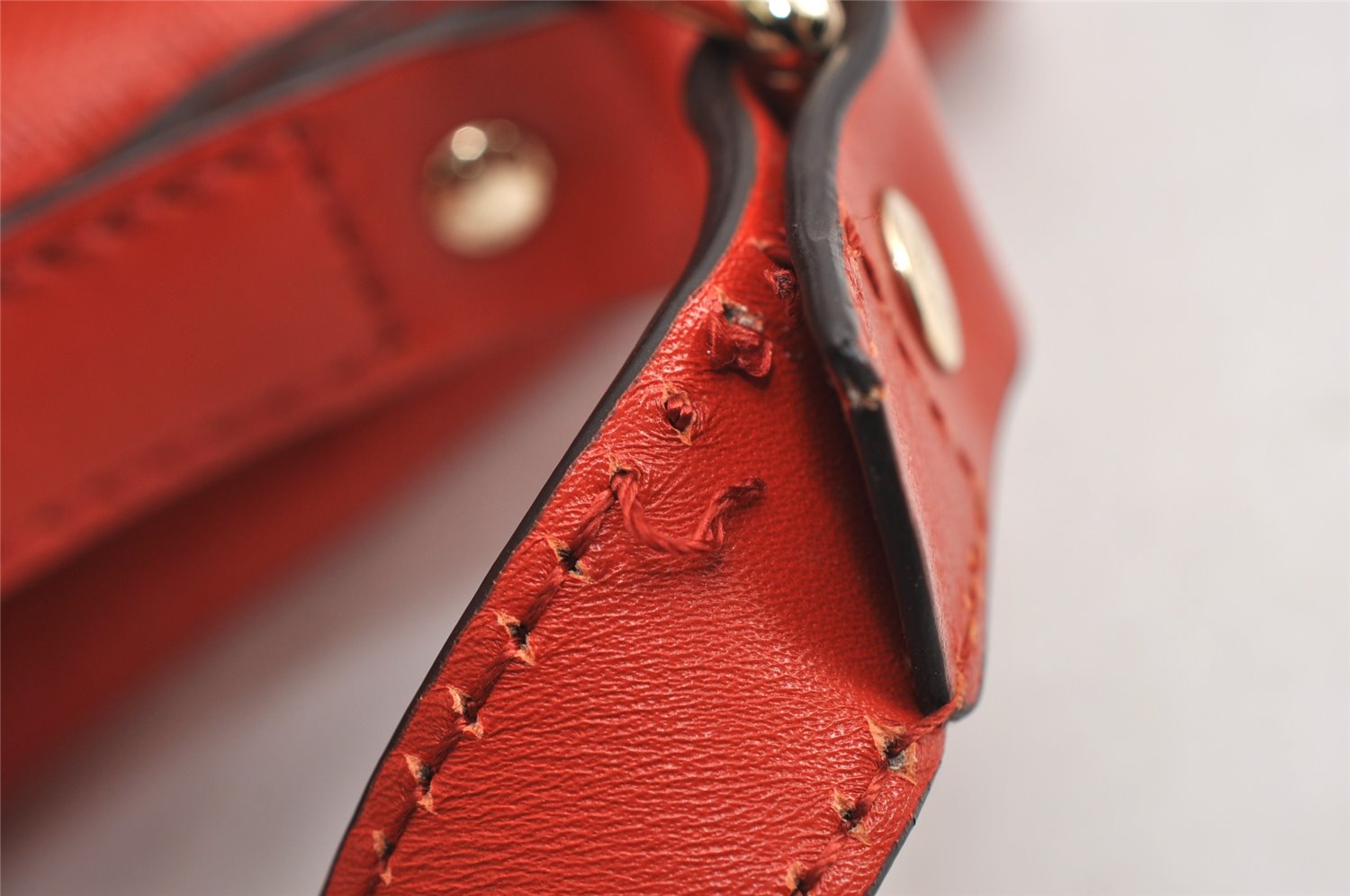 Authentic GUCCI Bright Diamante Shoulder Drawstring Bag Leather 354229 Red 0288K