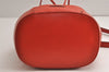 Authentic GUCCI Bright Diamante Shoulder Drawstring Bag Leather 354229 Red 0288K