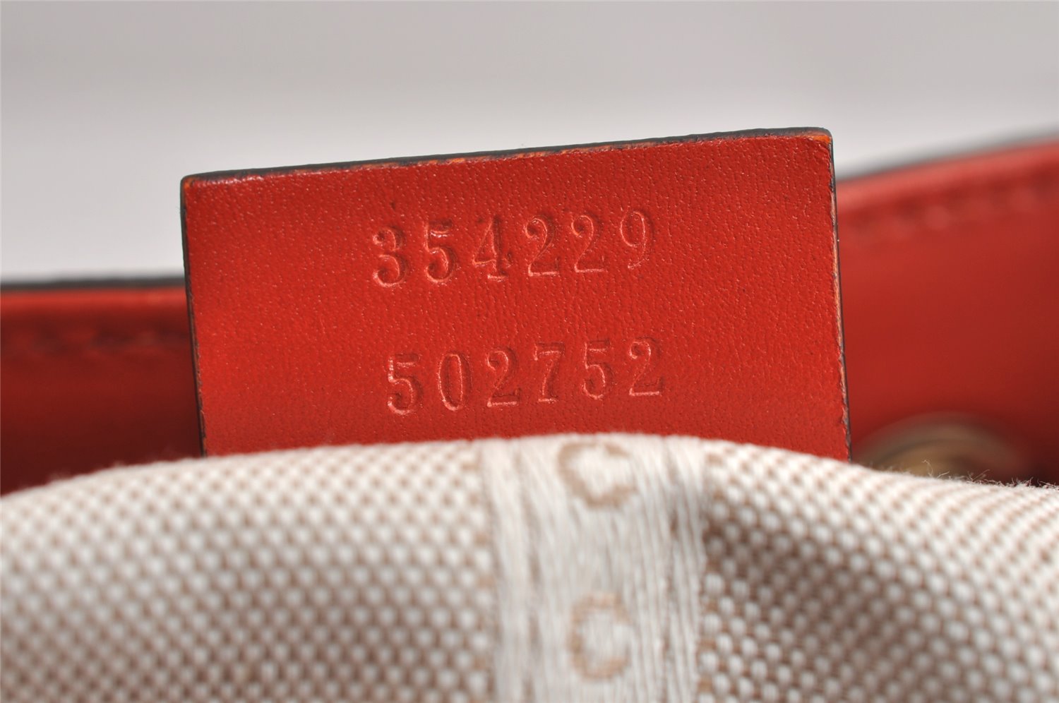 Authentic GUCCI Bright Diamante Shoulder Drawstring Bag Leather 354229 Red 0288K