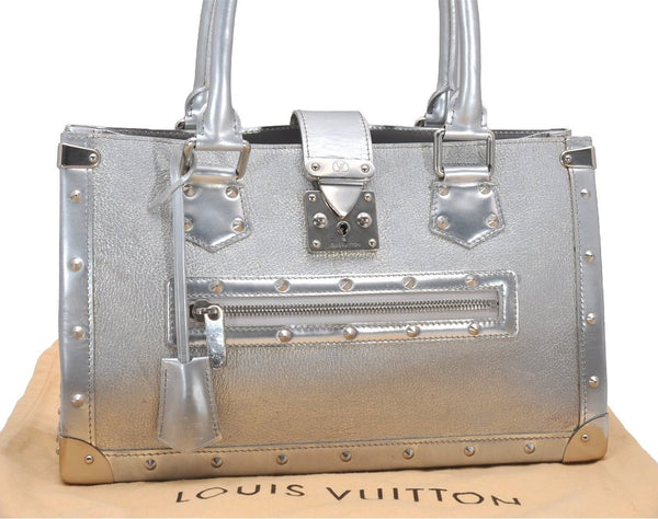 Authentic Louis Vuitton Suhali Fabureau Shoulder Hand Bag Purse Silver LV 0289J