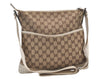 Authentic GUCCI Shoulder Cross Body Bag GG Canvas Leather 145857 Brown 0289K