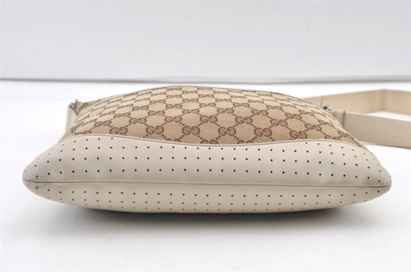 Authentic GUCCI Shoulder Cross Body Bag GG Canvas Leather 145857 Brown 0289K