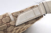 Authentic GUCCI Shoulder Cross Body Bag GG Canvas Leather 145857 Brown 0289K