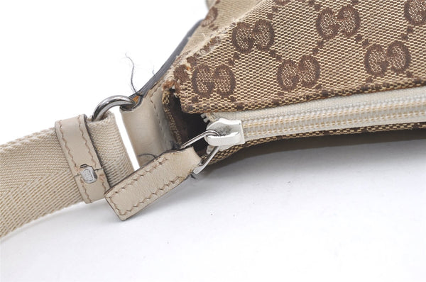 Authentic GUCCI Shoulder Cross Body Bag GG Canvas Leather 145857 Brown 0289K