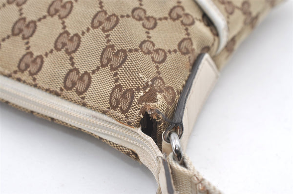 Authentic GUCCI Shoulder Cross Body Bag GG Canvas Leather 145857 Brown 0289K