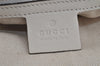 Authentic GUCCI GG Ribbon Herbarium Tote Bag Canvas Leather 432684 White 0290J