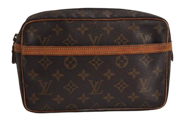 Authentic Louis Vuitton Monogram Compiegne 23 Clutch Hand Bag M51847 LV 0291K