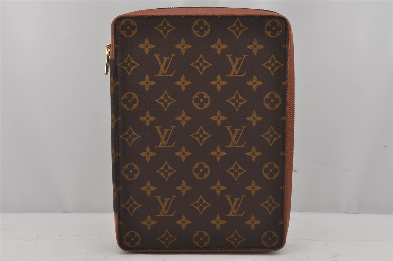 Authentic Louis Vuitton Monogram Agenda GM Zip Notebook Cover LV 0292K