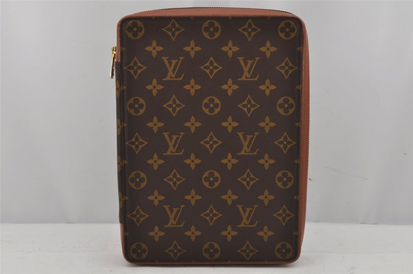 Authentic Louis Vuitton Monogram Agenda GM Zip Notebook Cover LV 0292K