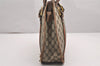 Authentic GUCCI Web Sherry Line Shoulder Tote Bag GG PVC Leather Brown 0293J