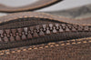 Authentic GUCCI Web Sherry Line Shoulder Tote Bag GG PVC Leather Brown 0293J