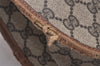 Authentic GUCCI Web Sherry Line Shoulder Tote Bag GG PVC Leather Brown 0293J