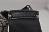 Authentic Christian Dior Trotter Shoulder Cross Bag Canvas Leather Black 0294K