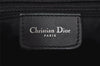 Authentic Christian Dior Trotter Shoulder Cross Bag Canvas Leather Black 0294K