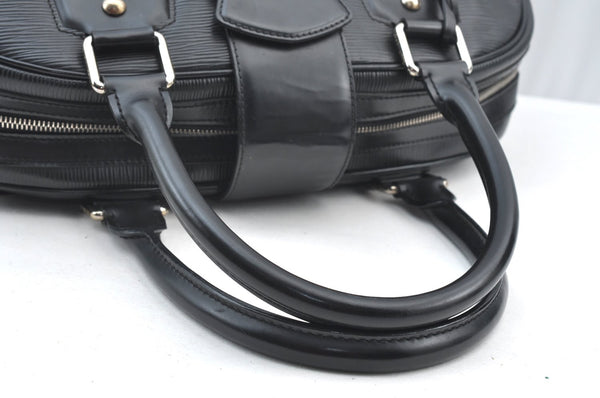Authentic Louis Vuitton Epi Bowling Montaigne GM Hand Bag Black M59312 LV 0296I