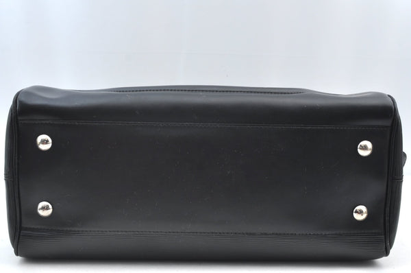 Authentic Louis Vuitton Epi Bowling Montaigne GM Hand Bag Black M59312 LV 0296I