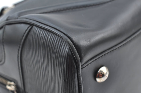 Authentic Louis Vuitton Epi Bowling Montaigne GM Hand Bag Black M59312 LV 0296I