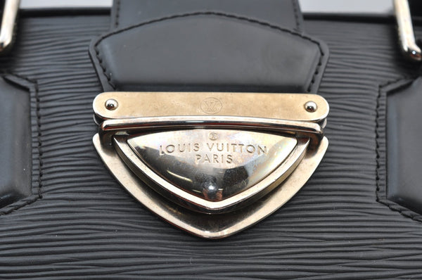 Authentic Louis Vuitton Epi Bowling Montaigne GM Hand Bag Black M59312 LV 0296I