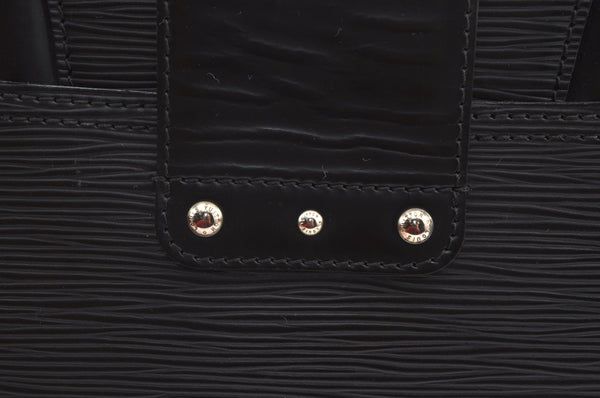 Authentic Louis Vuitton Epi Bowling Montaigne GM Hand Bag Black M59312 LV 0296I