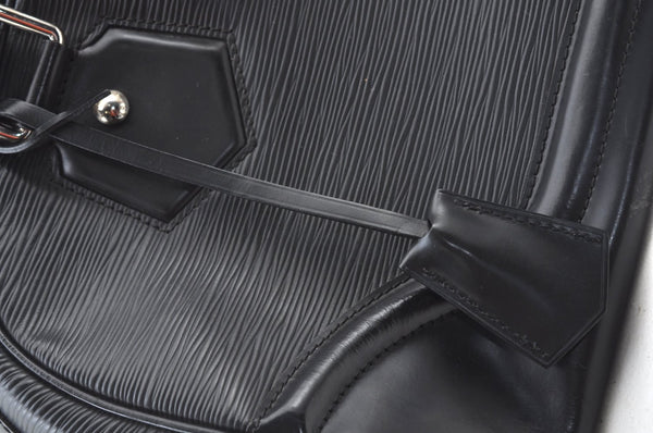 Authentic Louis Vuitton Epi Bowling Montaigne GM Hand Bag Black M59312 LV 0296I