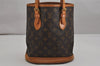 Authentic Louis Vuitton Monogram Bucket PM Shoulder Tote Bag M42238 LV 0296K