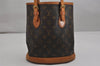Authentic Louis Vuitton Monogram Bucket PM Shoulder Tote Bag M42238 LV 0296K