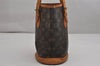Authentic Louis Vuitton Monogram Bucket PM Shoulder Tote Bag M42238 LV 0296K