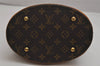 Authentic Louis Vuitton Monogram Bucket PM Shoulder Tote Bag M42238 LV 0296K