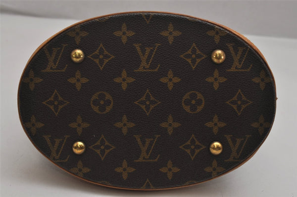 Authentic Louis Vuitton Monogram Bucket PM Shoulder Tote Bag M42238 LV 0296K