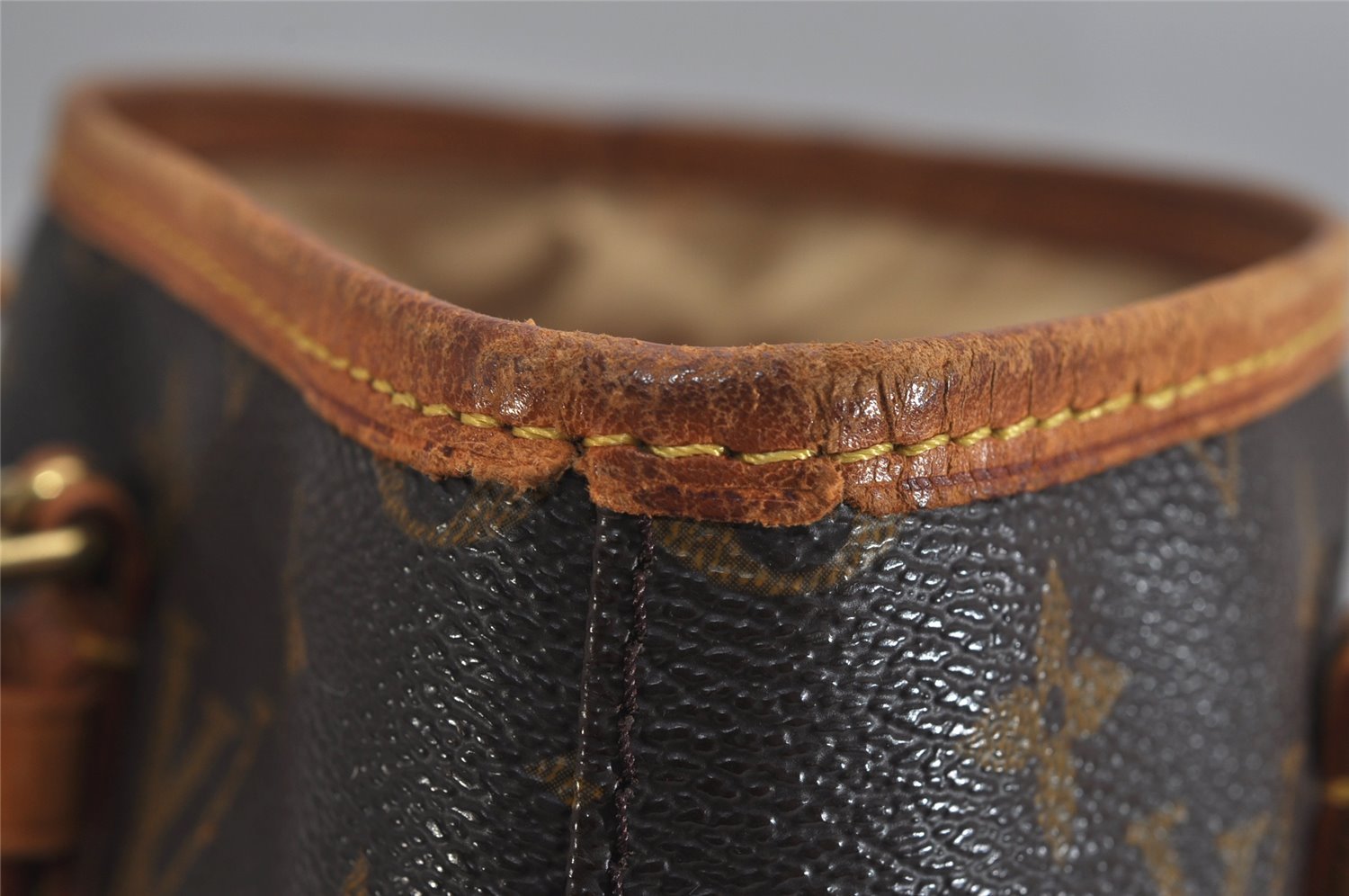 Authentic Louis Vuitton Monogram Bucket PM Shoulder Tote Bag M42238 LV 0296K