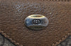 Authentic GUCCI Web Sherry Line Shoulder Tote Bag GG PVC Leather Brown 0297J