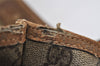 Authentic GUCCI Web Sherry Line Shoulder Tote Bag GG PVC Leather Brown 0297J