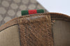 Authentic GUCCI Web Sherry Line Shoulder Tote Bag GG PVC Leather Brown 0297J