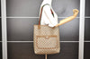 Authentic GUCCI Web Sherry Line Shoulder Tote Bag GG PVC Leather Brown 0297J