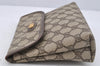 Authentic GUCCI Clutch Hand Bag Purse GG PVC Leather Brown Junk 0298J