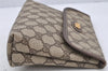 Authentic GUCCI Clutch Hand Bag Purse GG PVC Leather Brown Junk 0298J