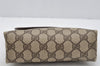 Authentic GUCCI Clutch Hand Bag Purse GG PVC Leather Brown Junk 0298J