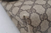 Authentic GUCCI Clutch Hand Bag Purse GG PVC Leather Brown Junk 0298J