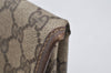 Authentic GUCCI Clutch Hand Bag Purse GG PVC Leather Brown Junk 0298J