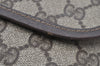Authentic GUCCI Clutch Hand Bag Purse GG PVC Leather Brown Junk 0298J