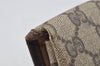 Authentic GUCCI Clutch Hand Bag Purse GG PVC Leather Brown Junk 0298J