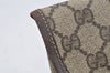 Authentic GUCCI Clutch Hand Bag Purse GG PVC Leather Brown Junk 0298J