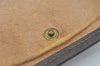 Authentic GUCCI Clutch Hand Bag Purse GG PVC Leather Brown Junk 0298J