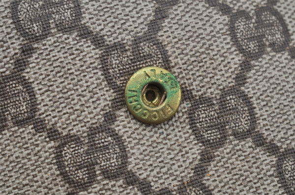 Authentic GUCCI Clutch Hand Bag Purse GG PVC Leather Brown Junk 0298J