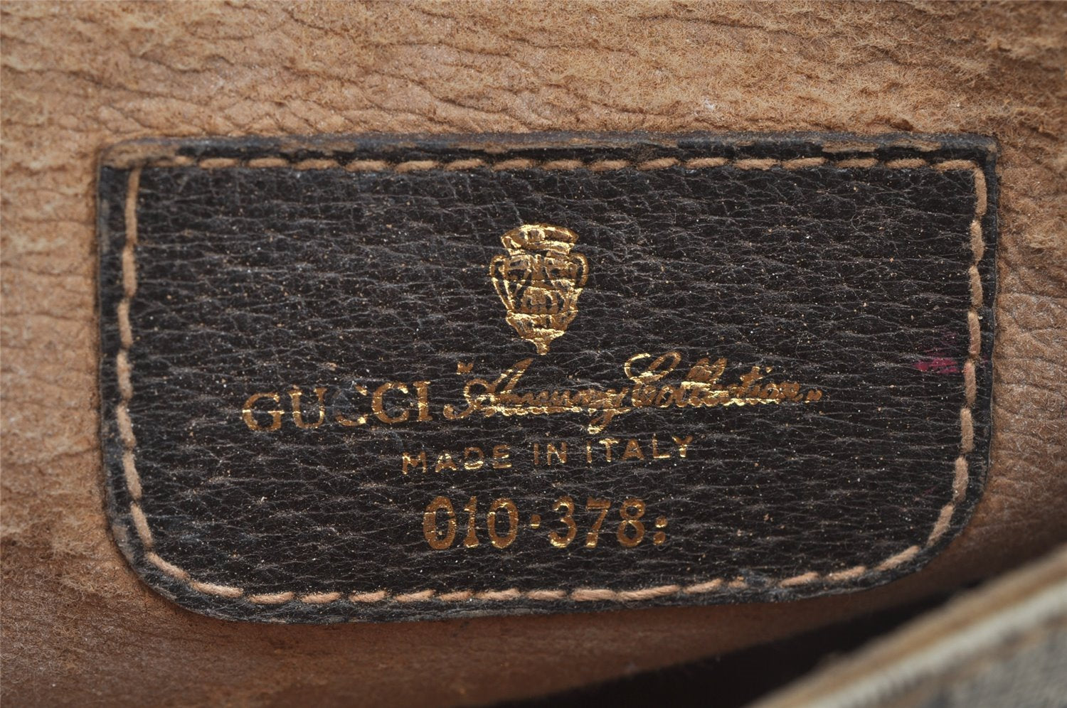 Authentic GUCCI Clutch Hand Bag Purse GG PVC Leather Brown Junk 0298J