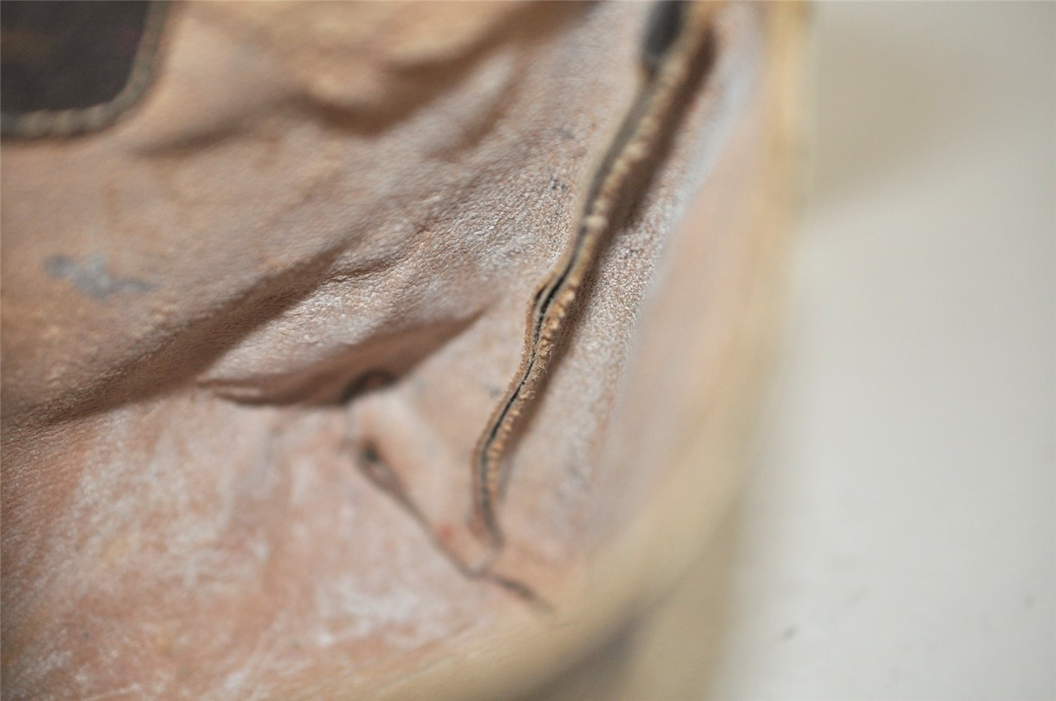 Authentic GUCCI Clutch Hand Bag Purse GG PVC Leather Brown Junk 0298J