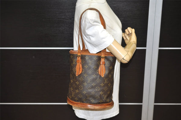 Authentic Louis Vuitton Monogram Bucket PM Shoulder Tote Bag Old Model LV 0298K