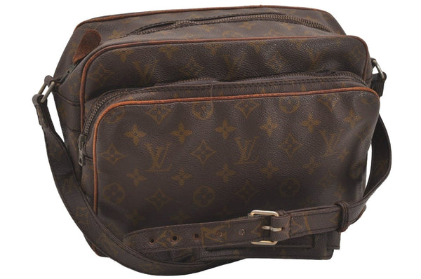 Authentic Louis Vuitton Monogram Nile Shoulder Cross Body Bag Old Model LV 0299J
